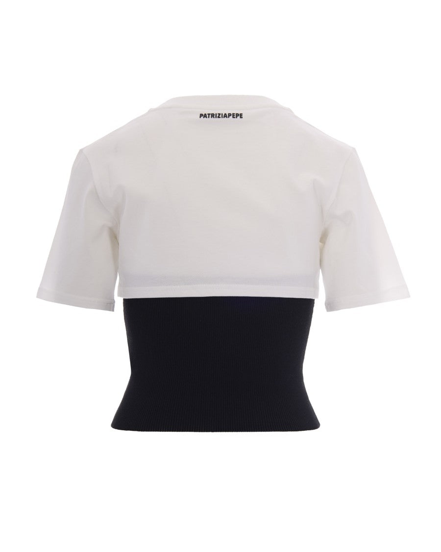 Patrizia Pepe Patrizia Pepe Bustier Knit T-Shirt
