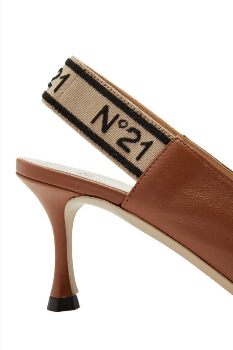 N°21 Leather Slingback Pumps