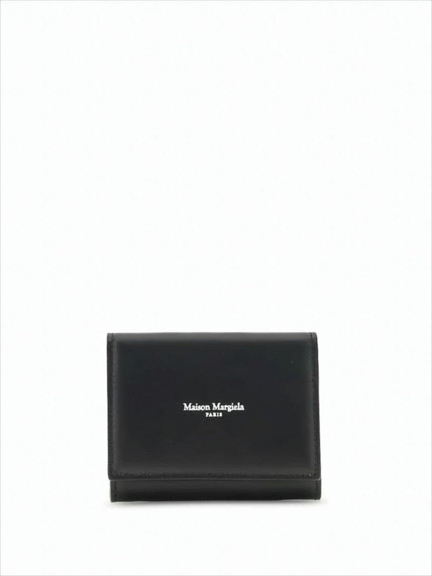 Maison Margiela Black Calfskin Leather Wallet With Minimalist Design