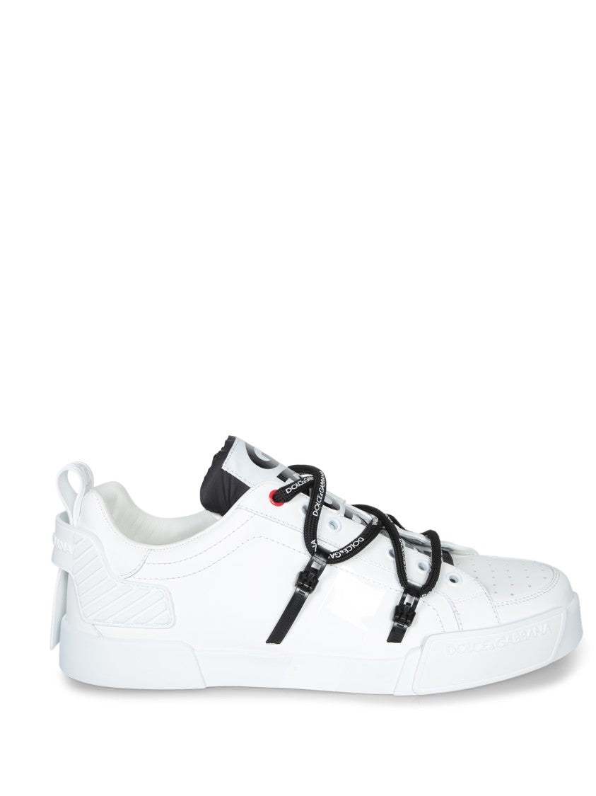 Dolce & Gabbana Low-Top Leather Sneakers With Cushioned Sole