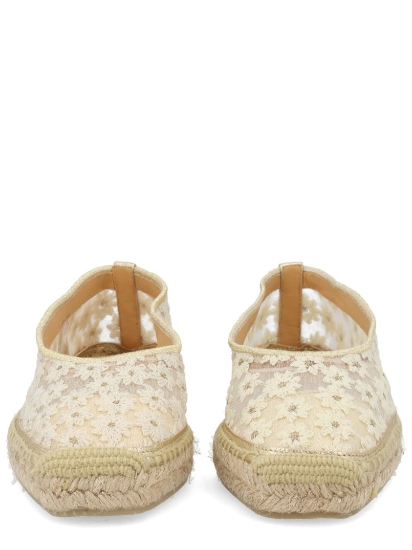 Castaner Paoli Floral Lace Jute Flats