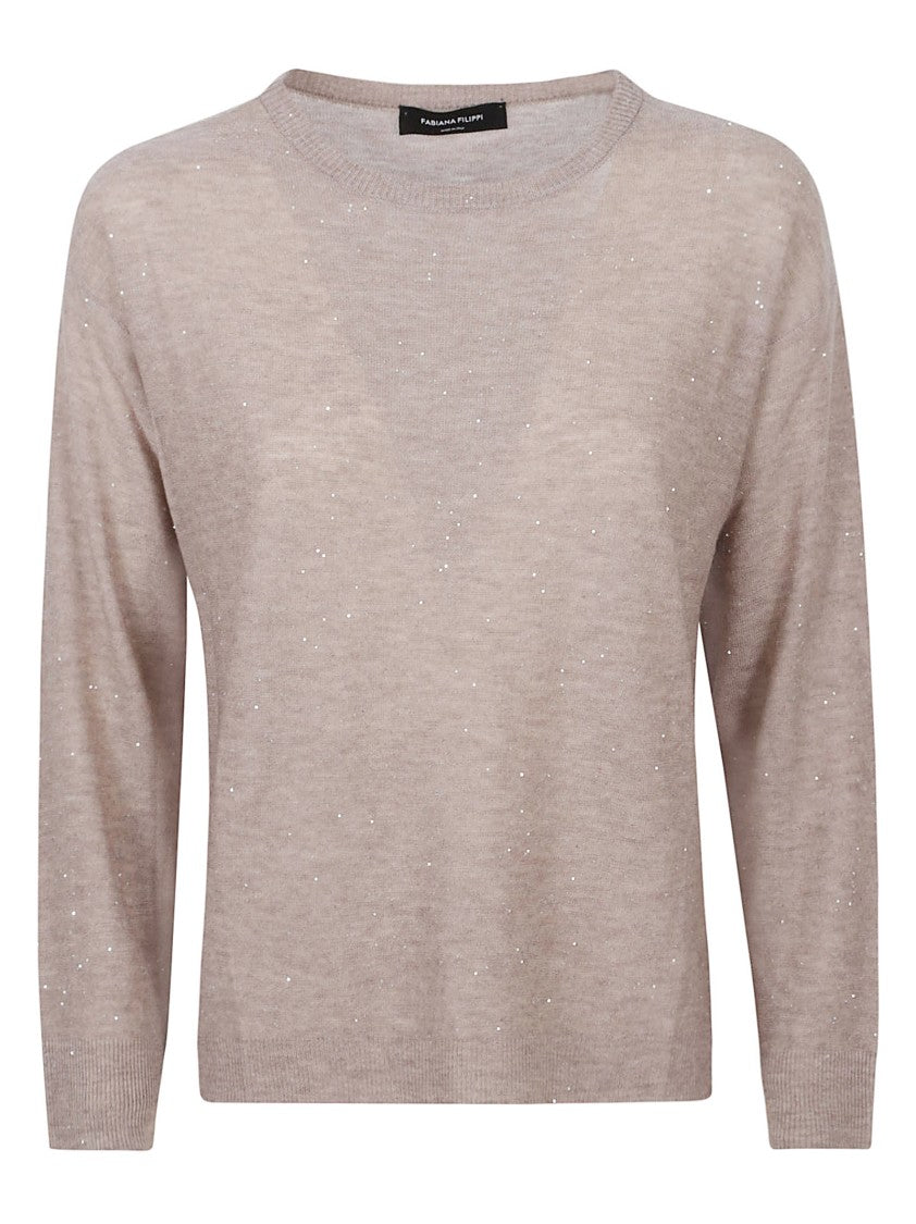 Fabiana Filippi Sequin Melange Crewneck Sweater