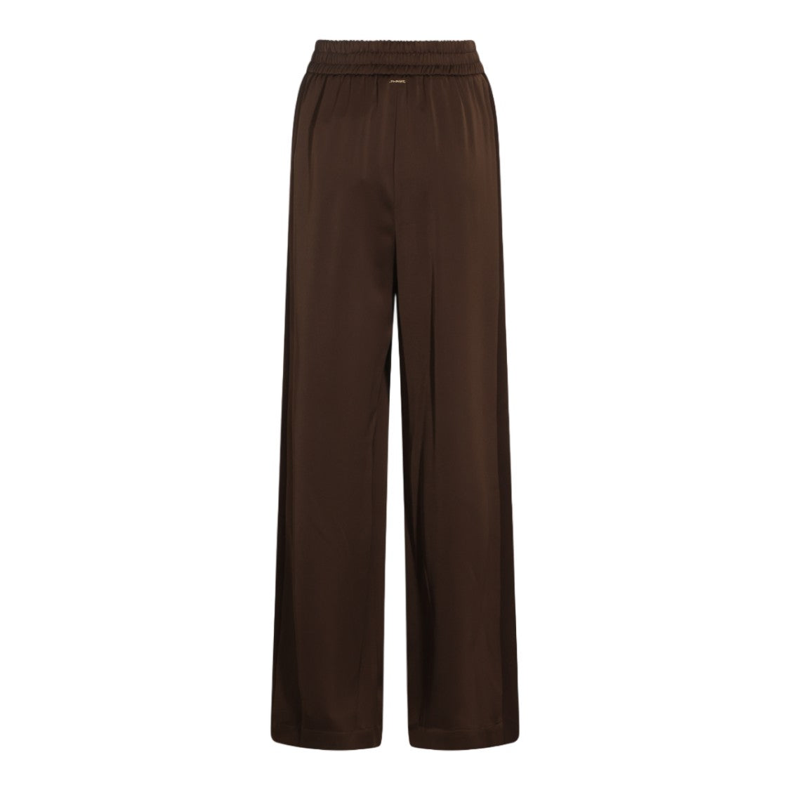 Twin-Set Wide-Leg Trousers With Elastic Waistband And Subtle Sheen