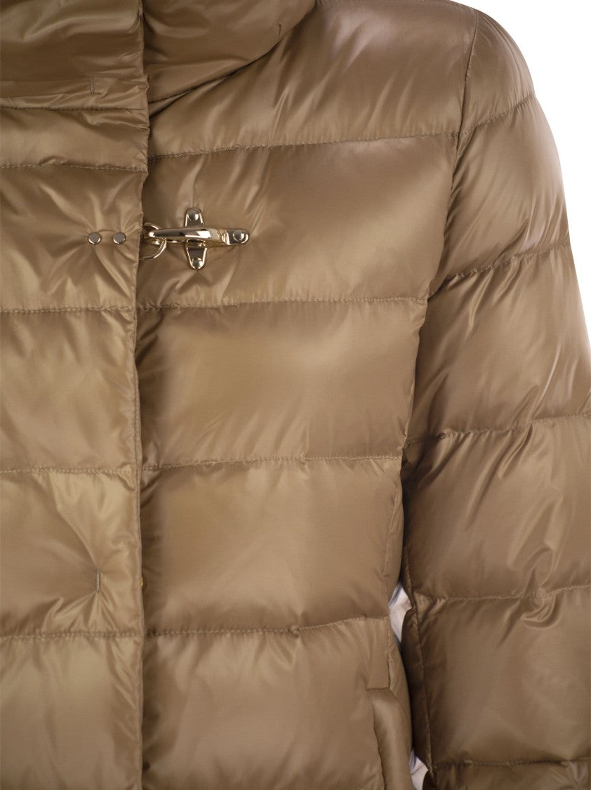 Fay Long Down Jacket With Hook
