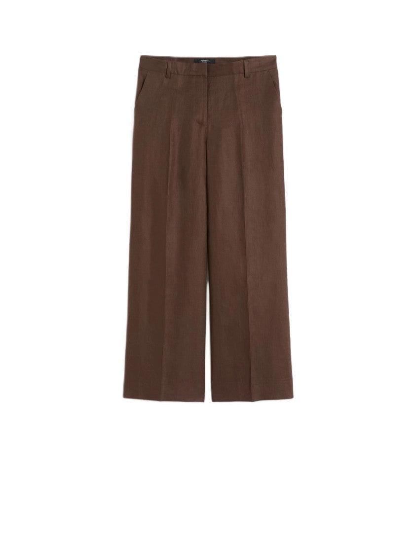 Max Mara Wide-Leg Trousers With High Waist And Textured Finish