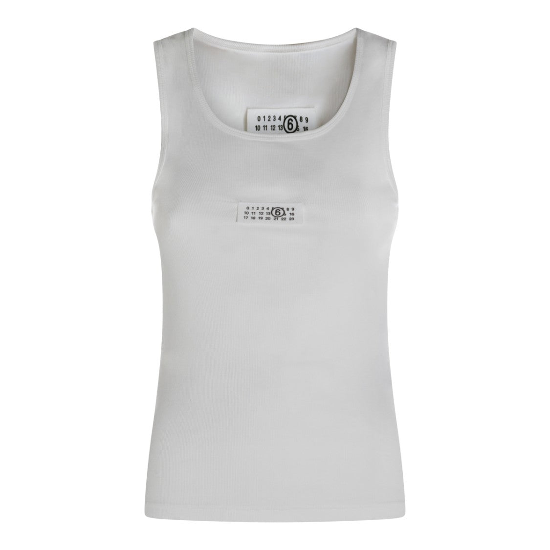 Mm6 By Maison Margiela Fitted Cotton Tank Top