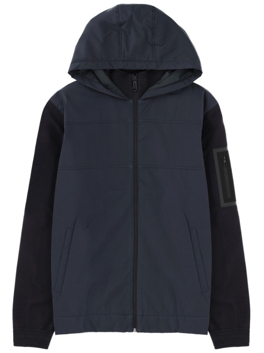 Boss Two-Tone Navy Front Hood Jacket