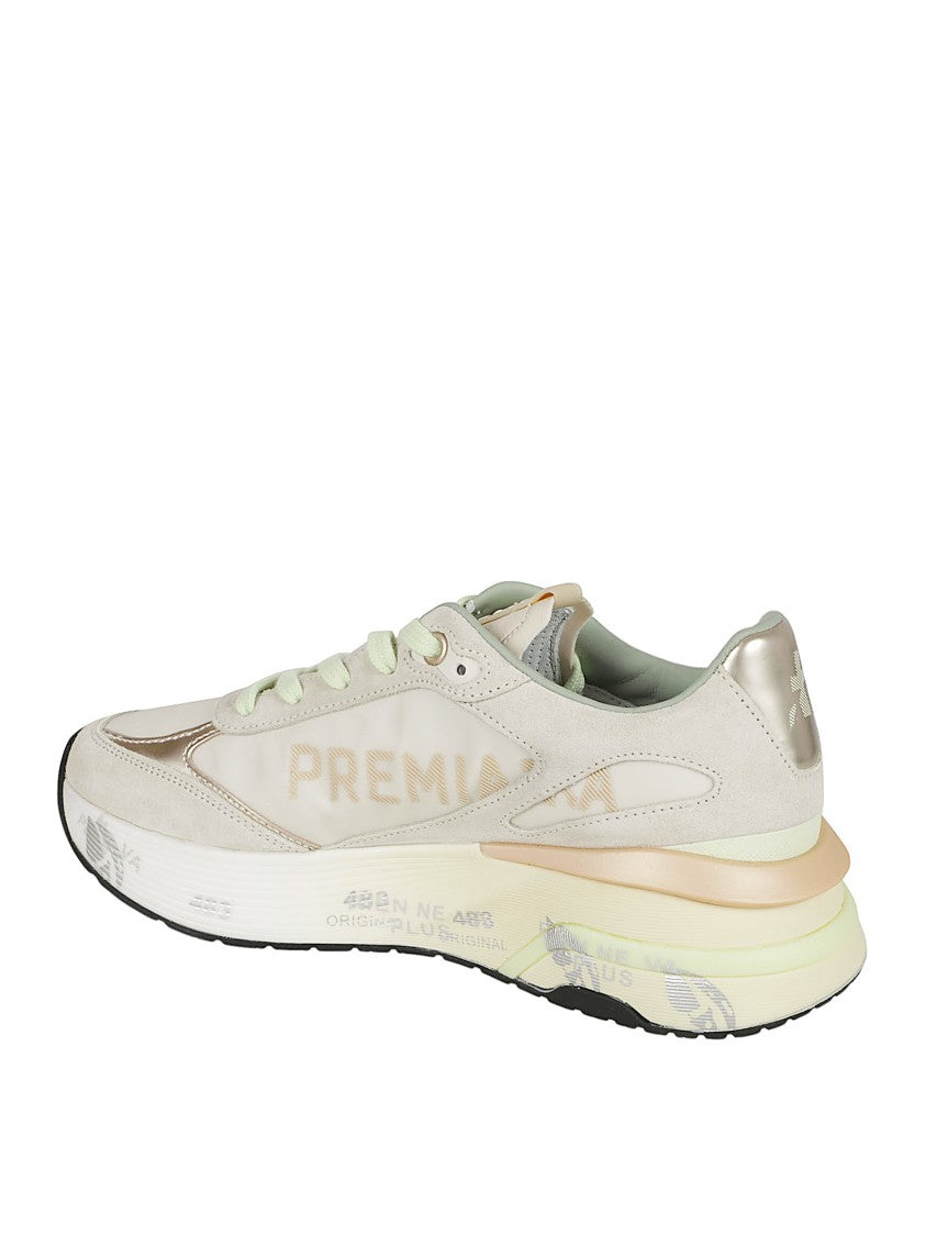 Premiata Lace-Up Sneakers With Cushioned Sole And Metallic Accents