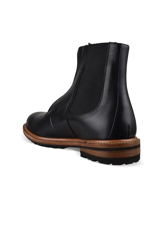 Dolce & Gabbana Black Leather Chelsea Boots