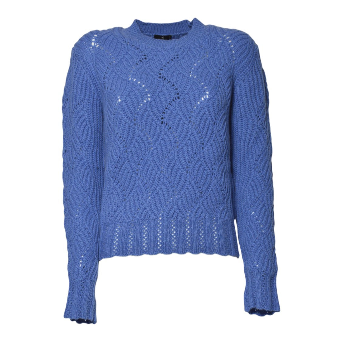 Etro Cable Knit Sweater In Clear Blue Cashmere