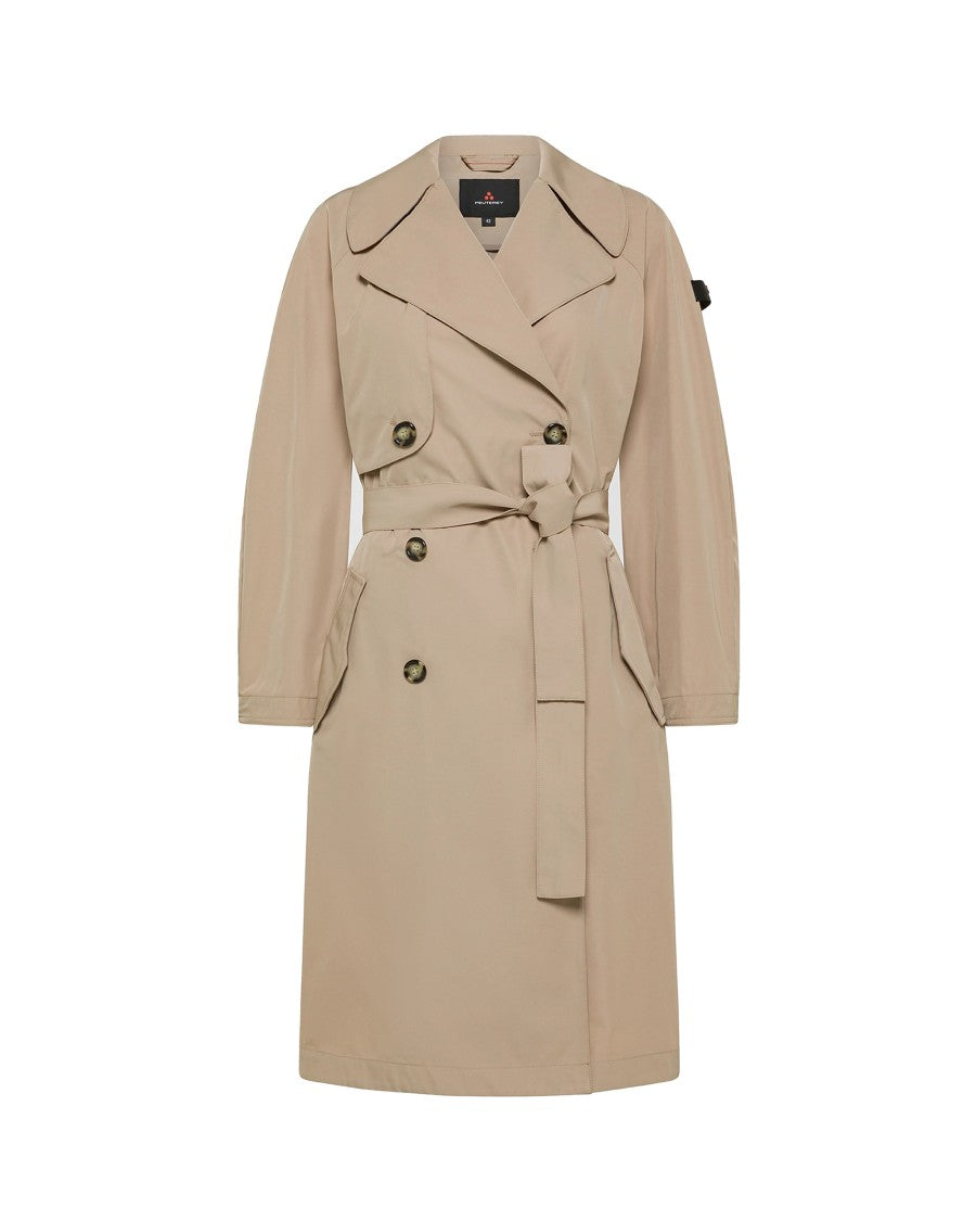 Peuterey Beige Taffeta Trench Coat