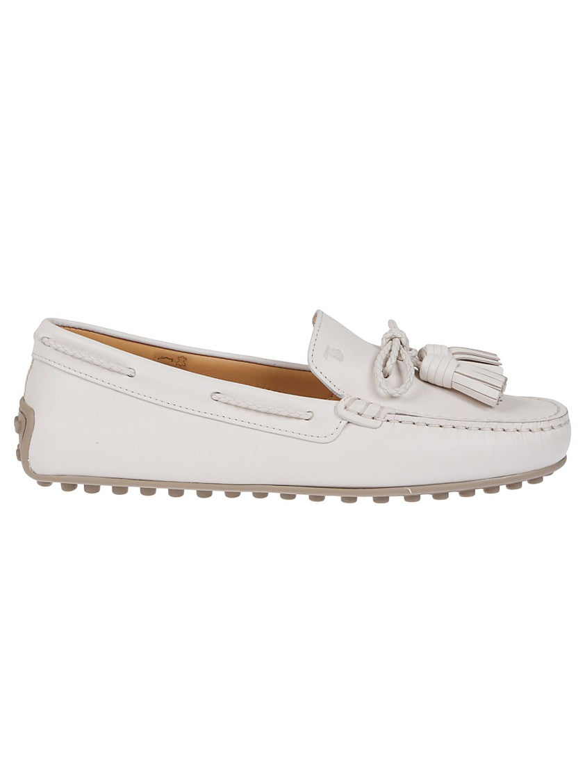 Tod's Leather Loafers With Rounded Toe