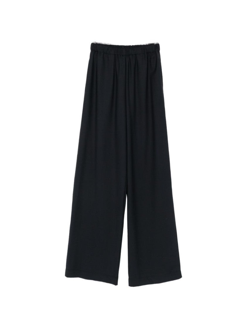 Fabiana Filippi Black Wide-Leg Elastic Waistband Trousers