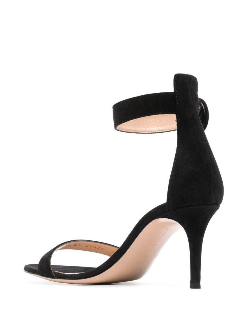 Gianvito Rossi Open-Toe Black Sandals With 70Mm Heel