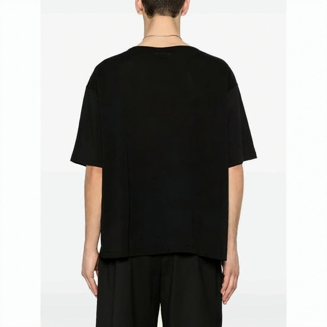 Kaptain Sunshine Minimalist Lightweight Black T-Shirt With Round Neckline