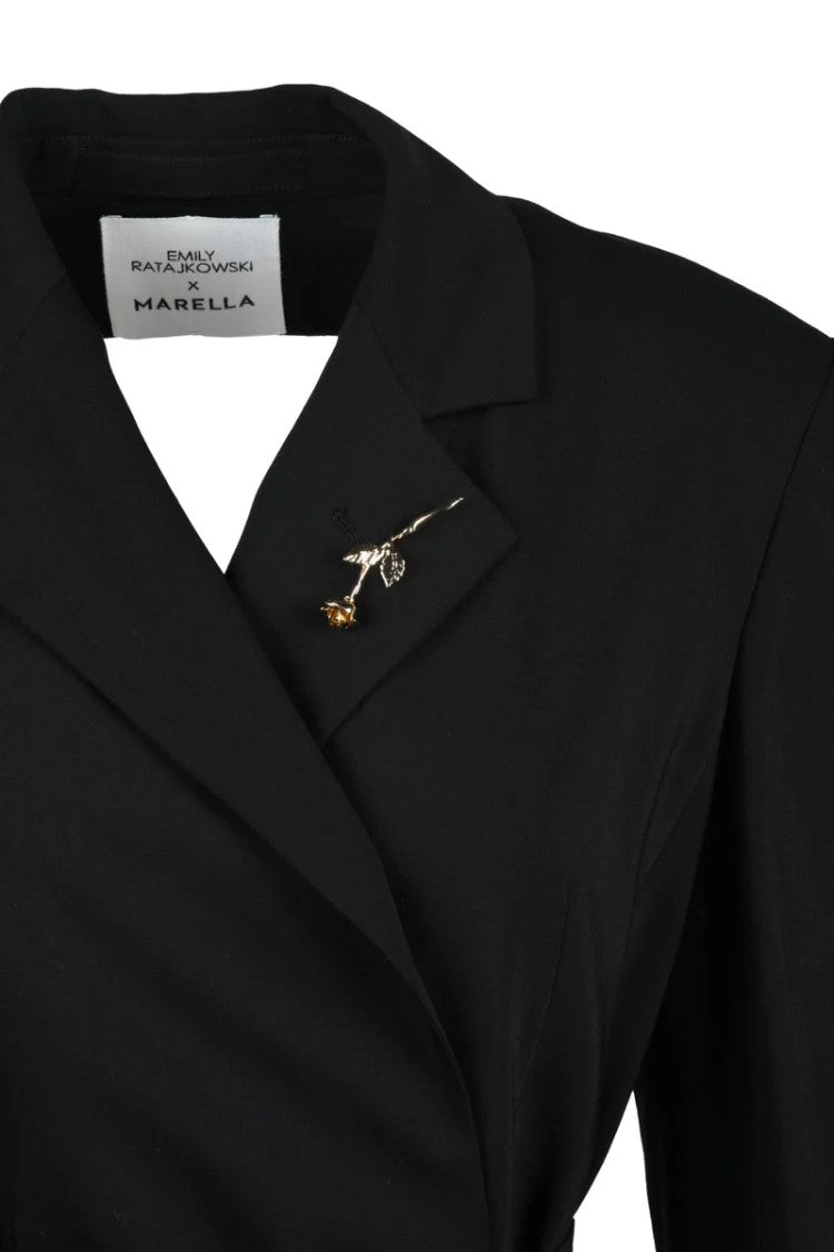 Ratajkowski X Marella Cutout Waist Blazer - Black