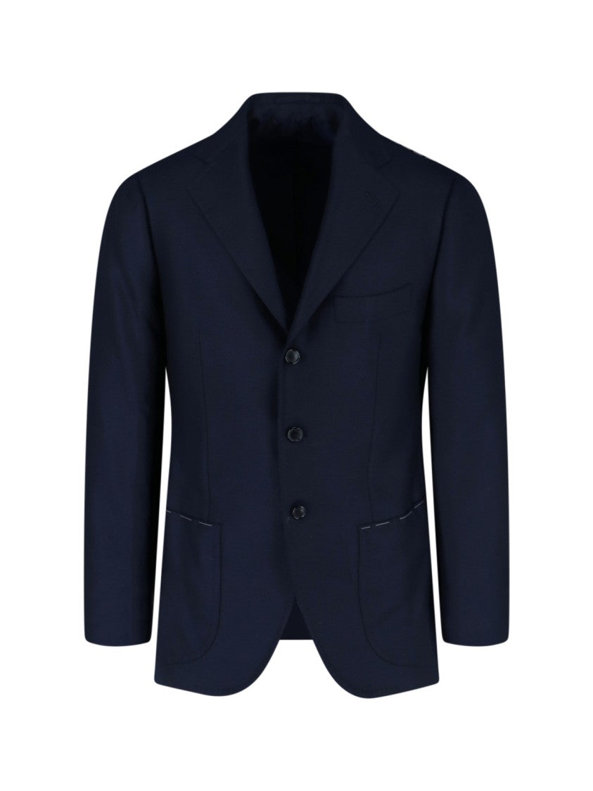 Cesare Attolini Single-Breasted Blazer – Navy