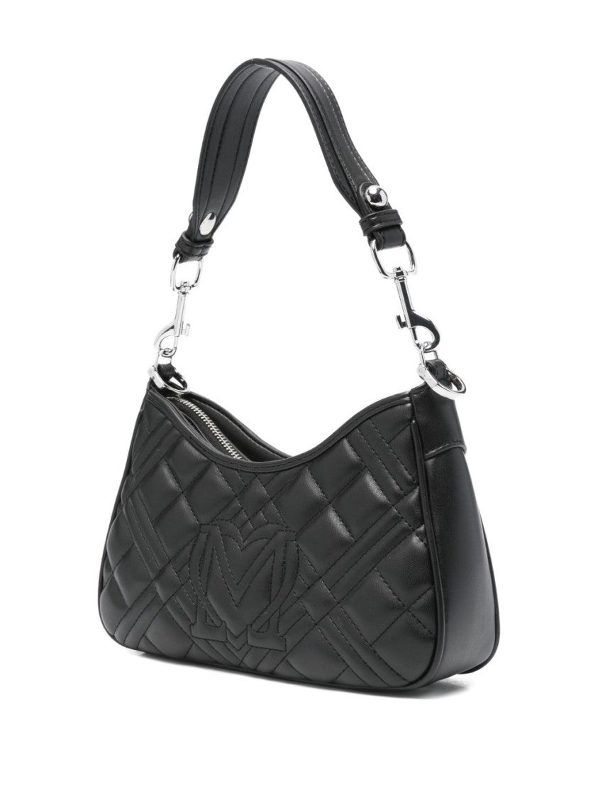 Love Moschino Quilted Shoulder Bag With Silver Hardware