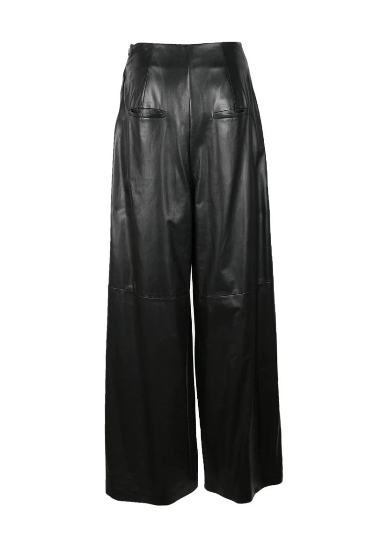 Rochas Leather Trousers - Black