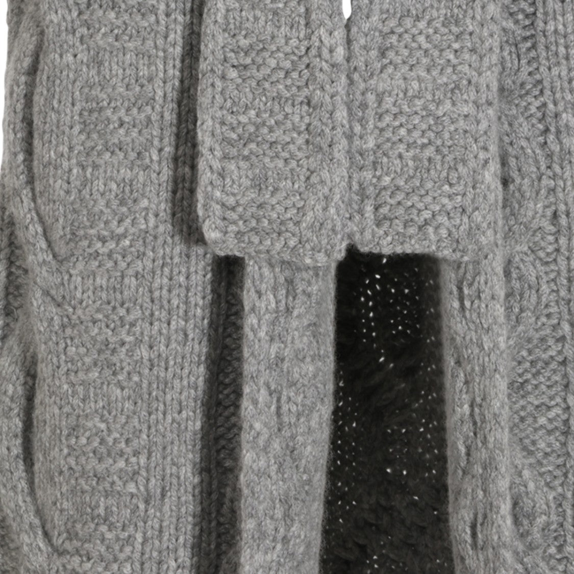 Malo Cable Knit Shawl Collar Long Sweater