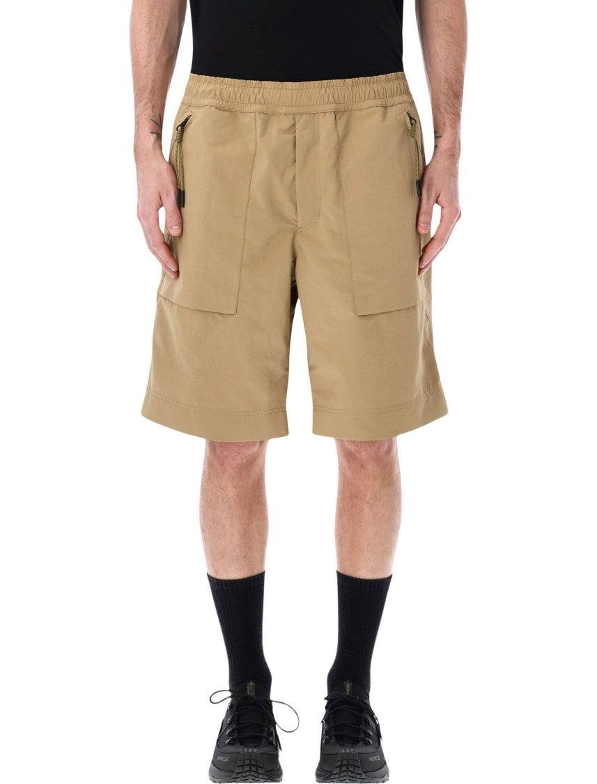 Moncler Grenoble Relaxed Fit Brown Technical Shorts