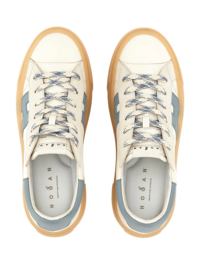 Hogan Low-Top Neutrals Sneakers With Memory Foam Insole