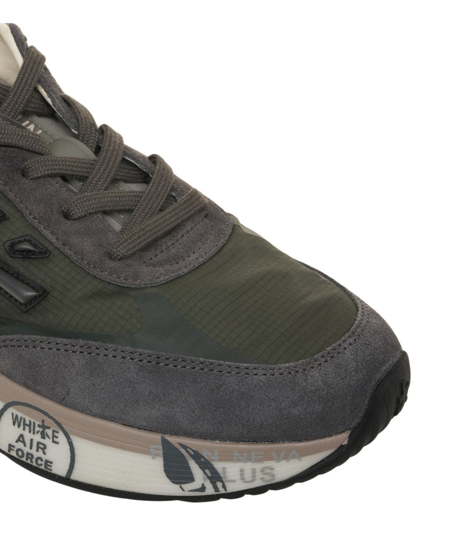Premiata Moerun Sneakers With Suede And Fabric Combination