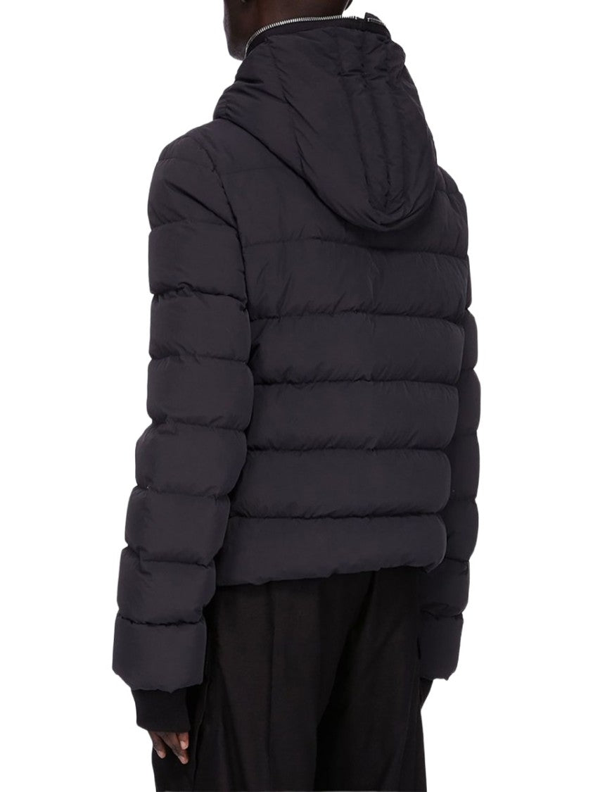 Rick Owens Black Gimp Quilted Down Jacket