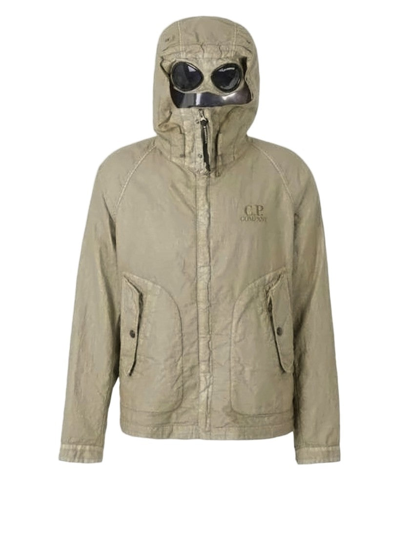 C.P. Company Hooded Linen Jacket With Textured Finish