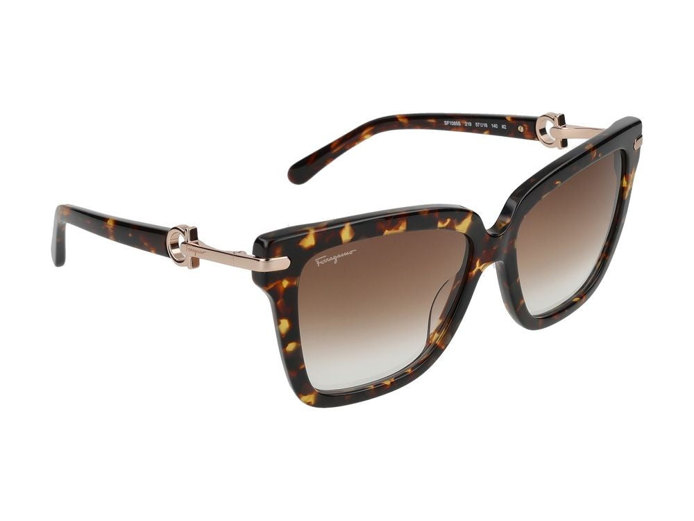 Salvatore Ferragamo Dark Tortoise Sf1085s Acetate Oversized Square Sunglasses