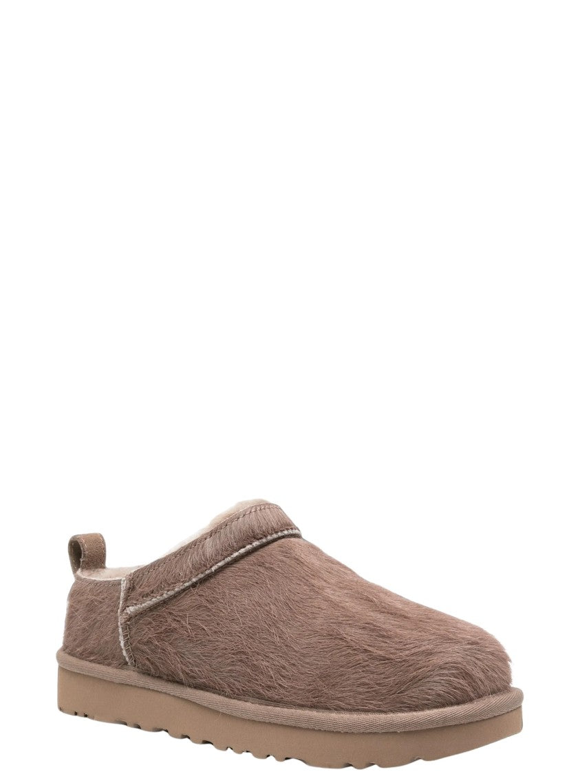 Ugg Calf-Hair Logo-Patch Ankle Boots