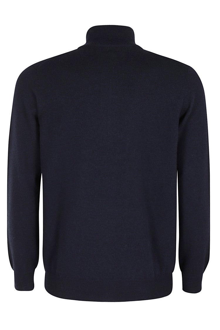 Kangra High Collar Knit Sweater In Premium Stretch Wool