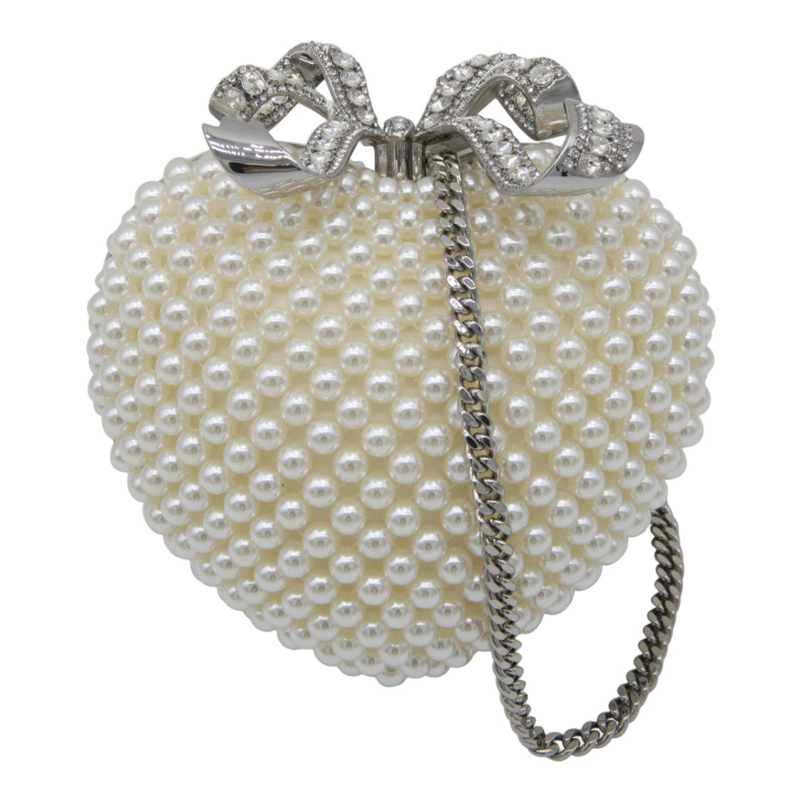 Self-Portrait Heart-Shaped Bag With Pearl Detailing