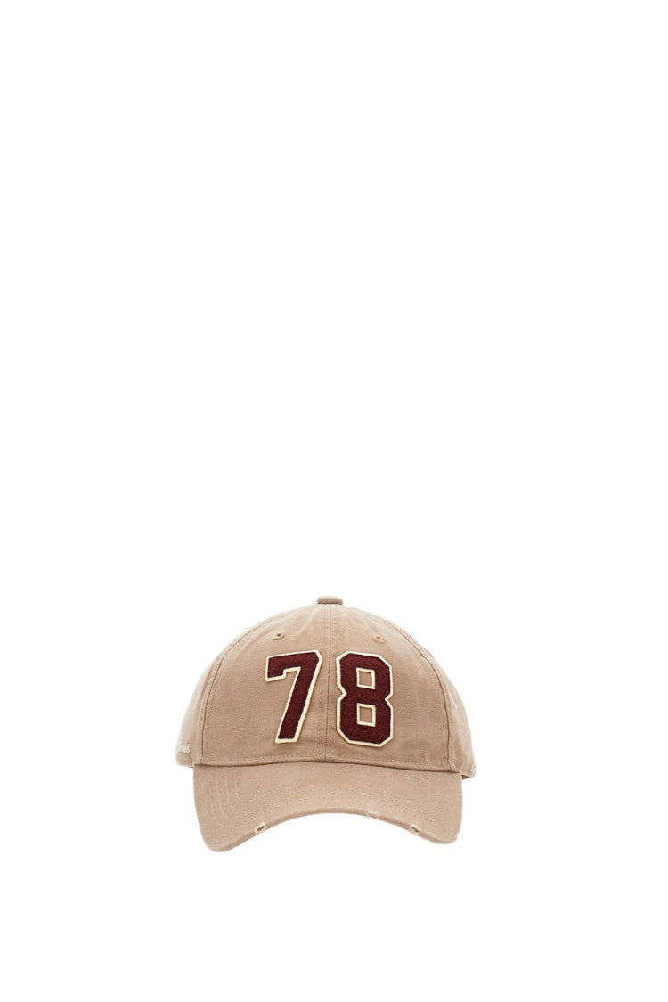 Golden Goose Beige Hat With Rounded Crown Design