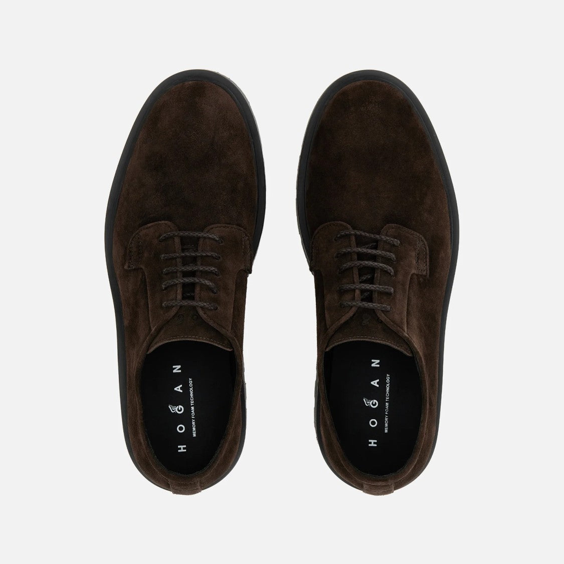 Hogan Refined Lace-Up Shoes In Distinctive Palissandro Tone