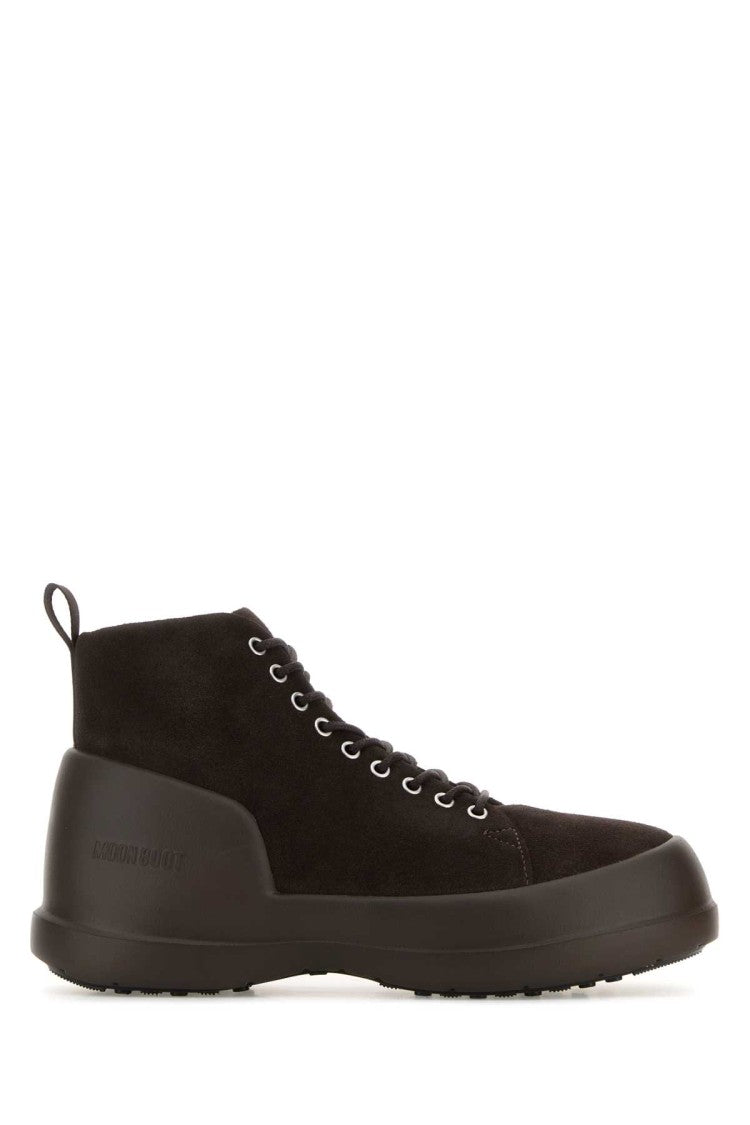 Moon Boot Brown Suede Mezzaluna Sneakers