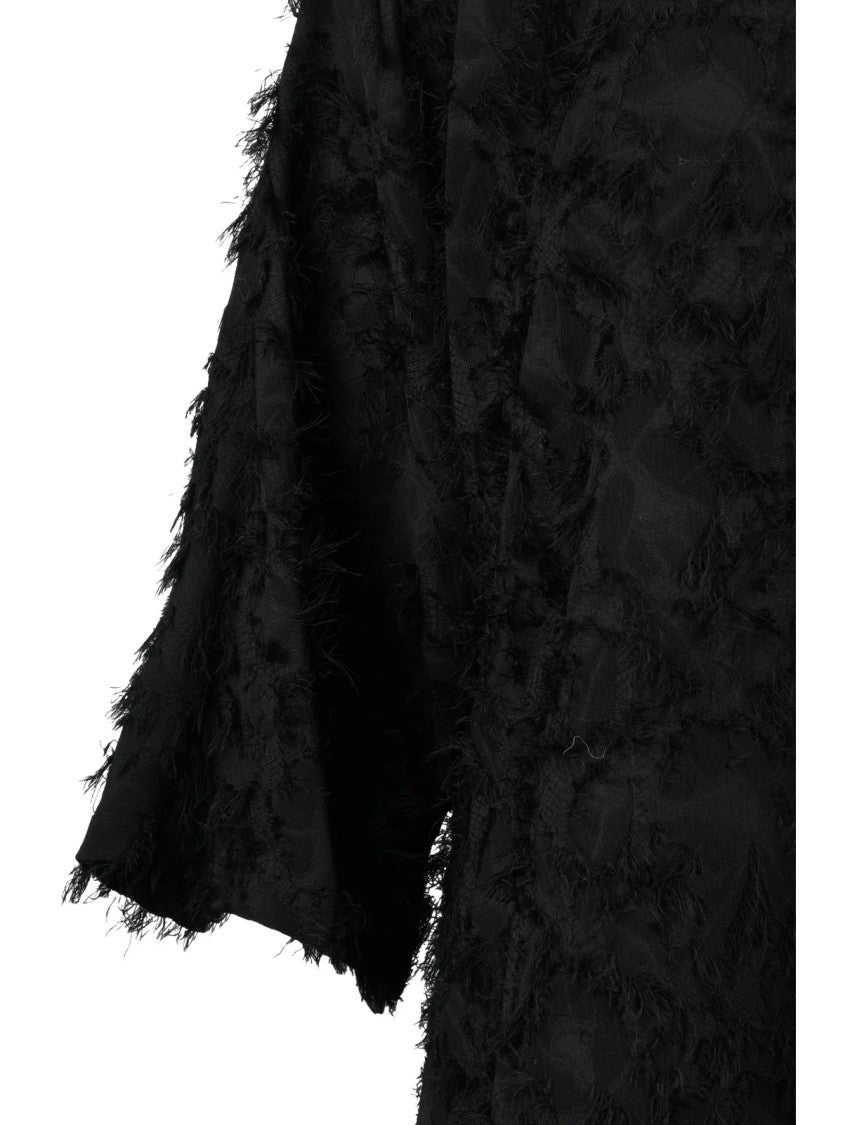 Beatrice.B Black Three-Quarter Sleeve Polyester Blouse