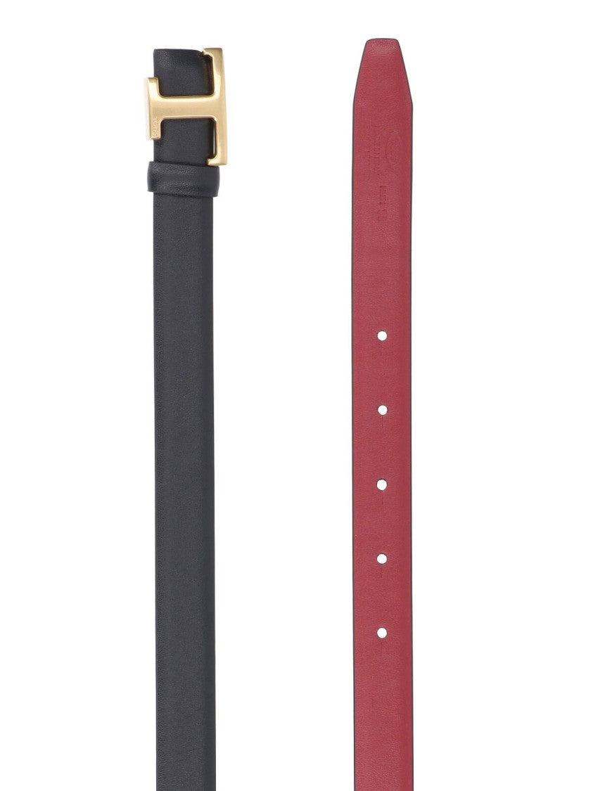 Tod's Reversible Hammered Leather Tod's Belt