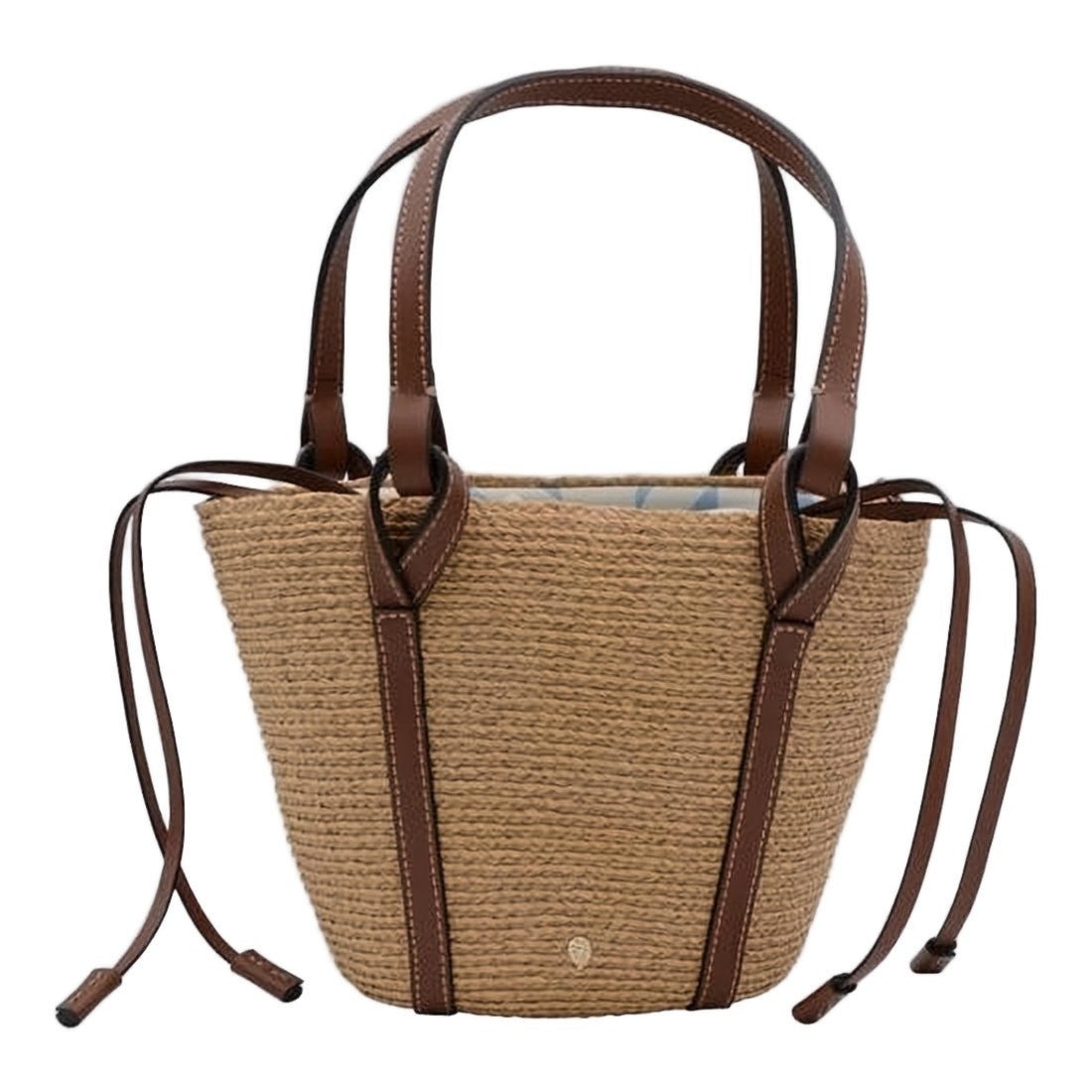 Helen Kaminski Structured Raffia Tote Bag With Leather Trim