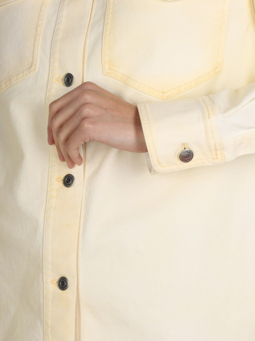 Stella Mccartney Pointed Collar Denim Shirt Jacket