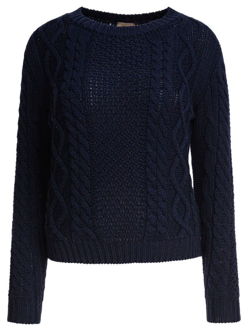 Rakki' Cable Knit Sweater In Merino Wool