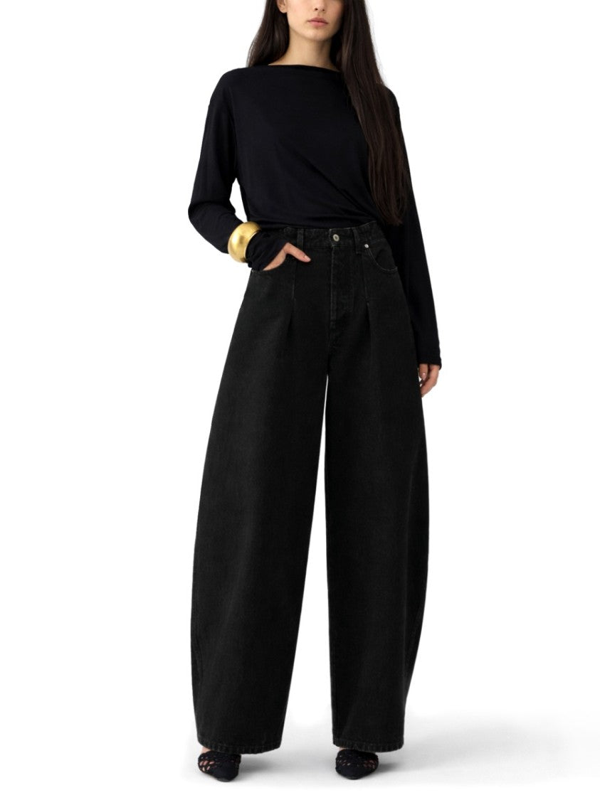 Jacquemus Ovalo Wide-Leg High-Waist Jeans