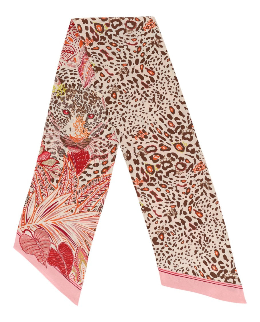 Ferragamo Leopard And Floral Print Scarf