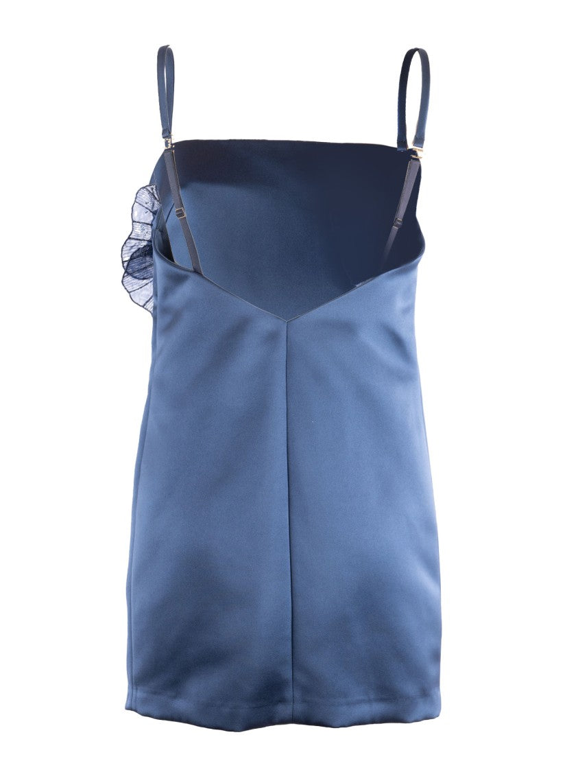 Elisabetta Franchi Fitted Blue Dress