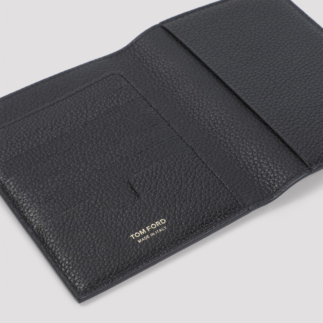 Tom Ford Black Calf Leather Passport Holder