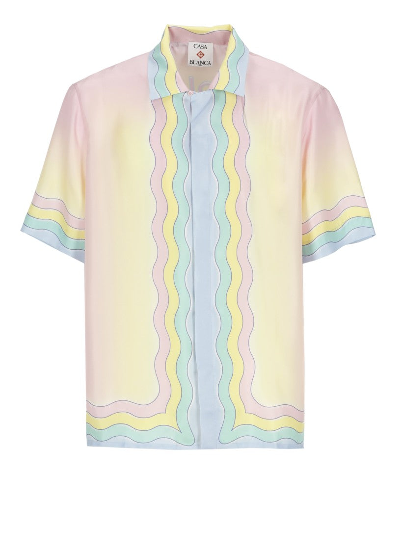 Casablanca Multicolor Dance Silk Casual Shirt