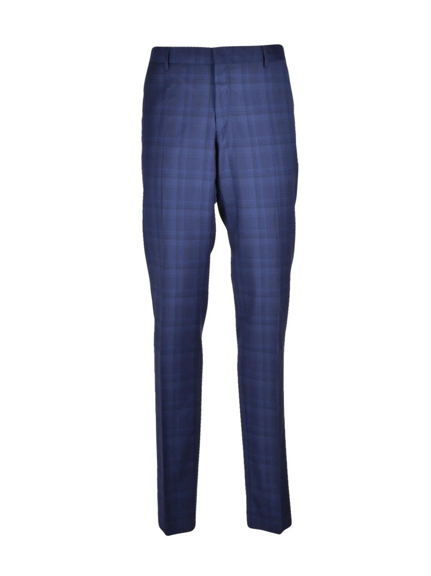 Paoloni Blue Tailored Virgin Wool Suit