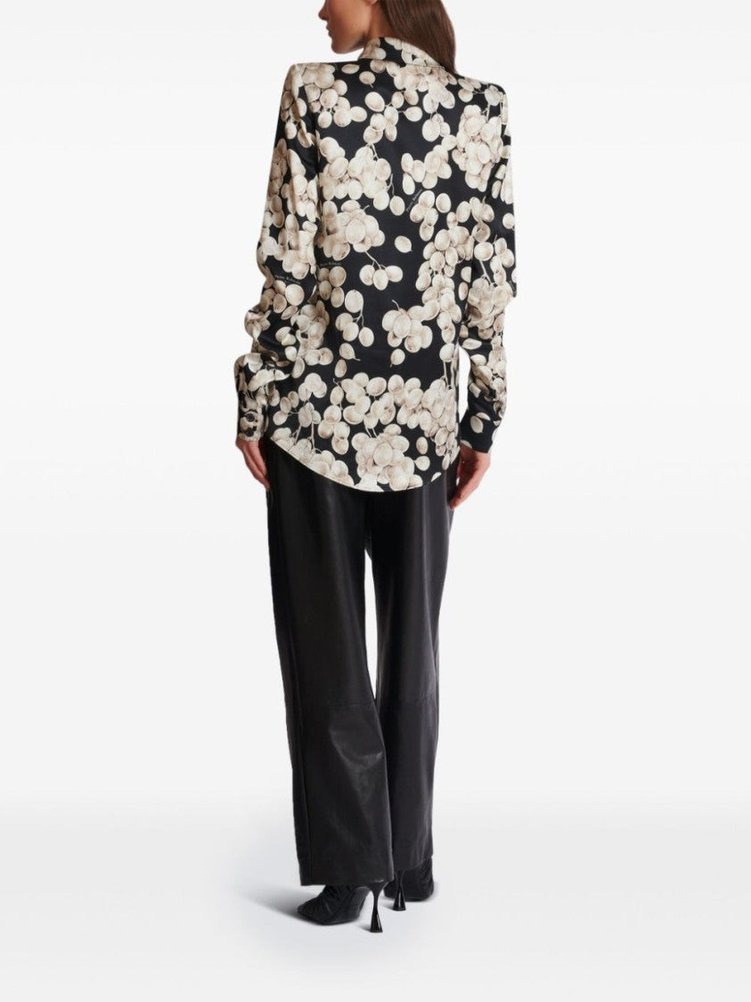 Balmain Raisin-Print Long-Sleeved Shirt With Concealed Buttons