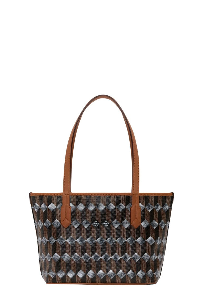 Au Depart Monogram Tote Bag With Double Handles And Interior Pouch