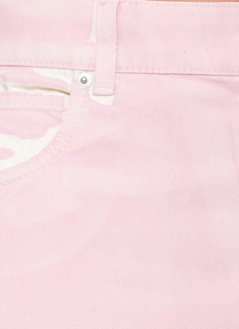 Marni Pink All-Over Detail Cotton Jeans